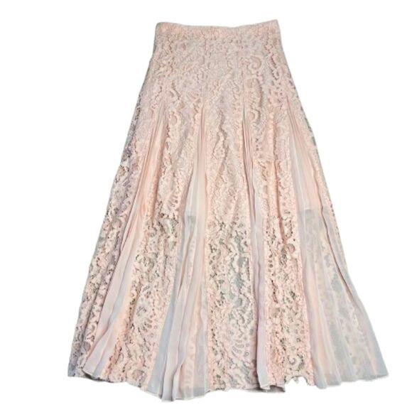 Sandro Women's Pink Lace Maxi Skirt Size S - Picture 1 of 6